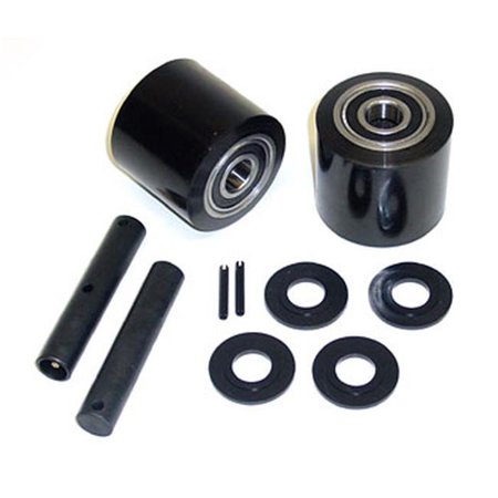 KING King GWK-KJ-LW KJ 2002 Load Wheel Kit for Manual Pallet Jack - Black GWK-KJ-LW